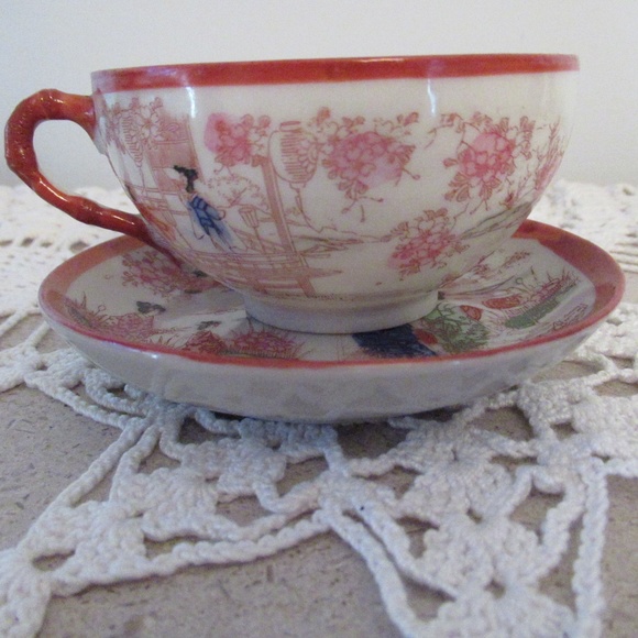 Japanese Eggshell Teacup & saucer - Picture 2 of 10